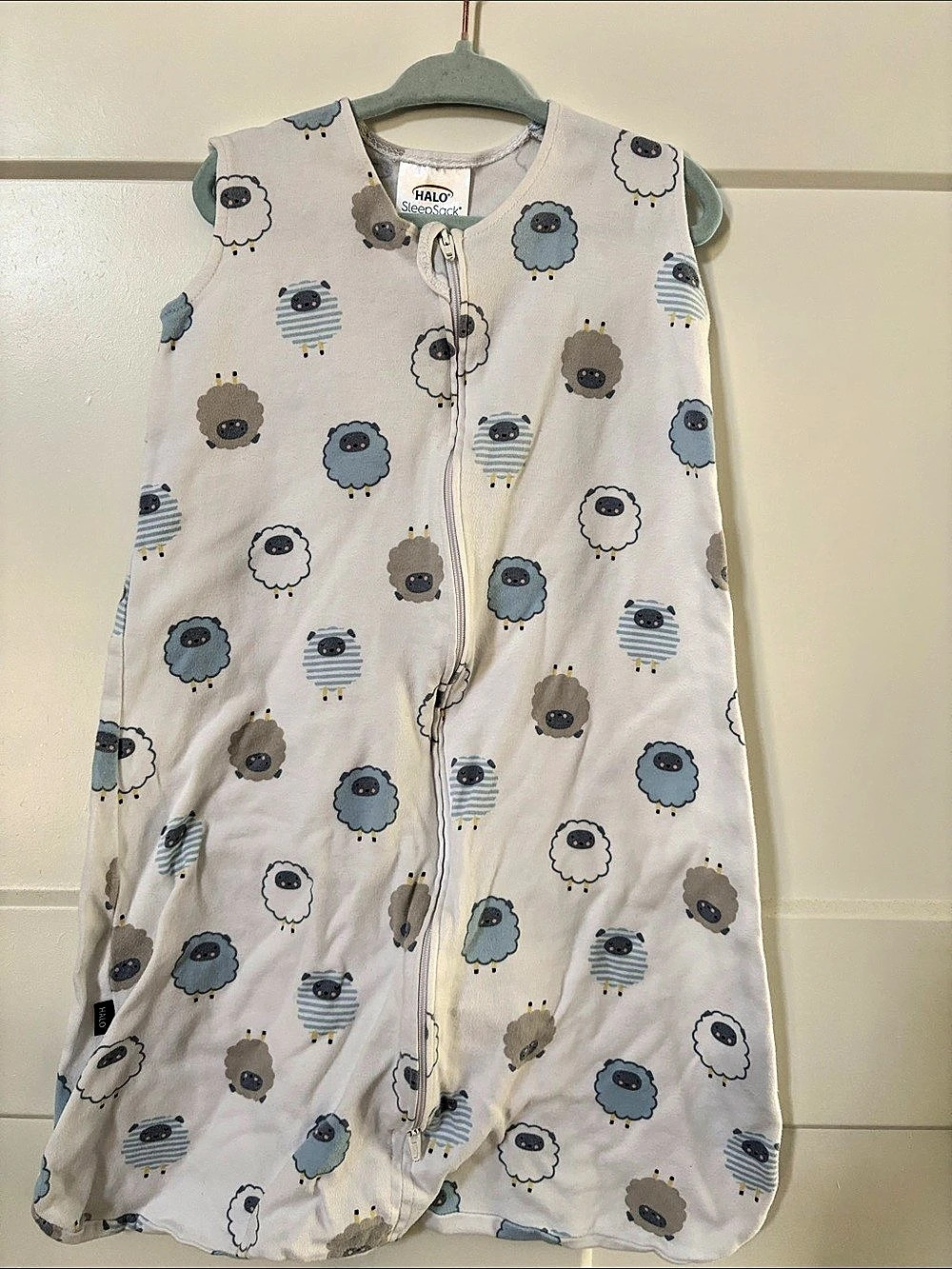 HALO SleepSack Sheep Print Sleep Sack Baby Boy Size Small Birth-6 Months